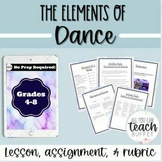 The Elements of Dance Lesson & Assessment