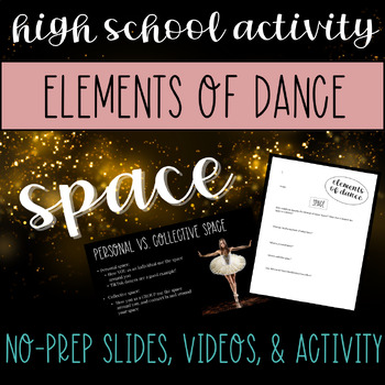 Preview of Elements of Dance: SPACE. 3 Days of Slides, Worksheets, & Choreography Project