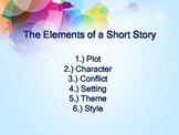 The Elements of a Short Story PowerPoint with Graphic Orga