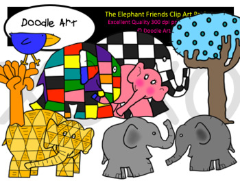 The Elephant Friends Clipart Pack by Clipart For Teachers | TPT