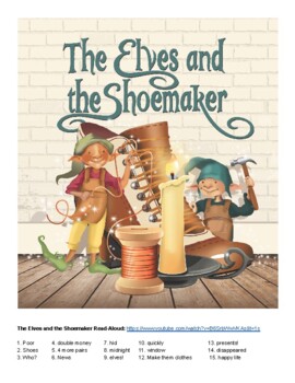 Preview of The Elves and the Shoemaker Adapted Story