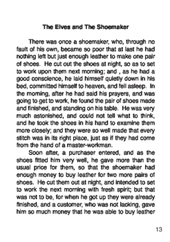 the elves and the shoemaker story with pictures pdf