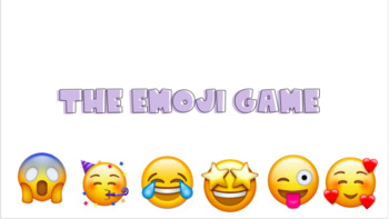 Preview of The Emoji Game (Morning meeting)