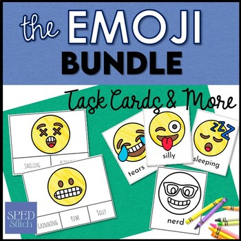 Preview of The Emoji Mega Task Card Bundle for Life Skills, Special Education & More