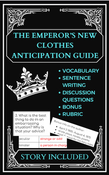 Preview of The Emperor's New Clothes- Anticipation Guide with story