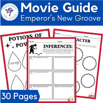Preview of The Emperor's New Groove Movie Discussion Guide with SEL Skills for 4th Grade