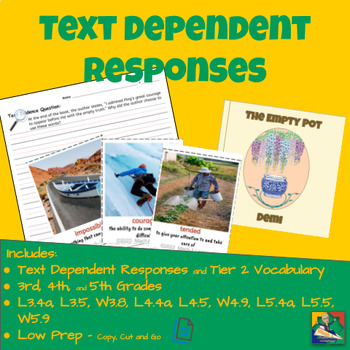 Preview of The Empty Pot and Writing Text Dependent Responses