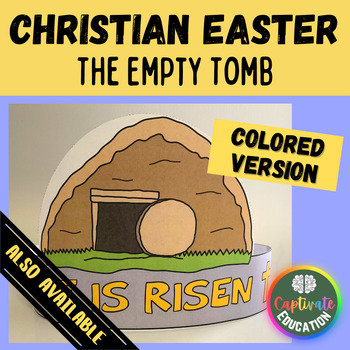 The Empty Tomb Christian Easter Craft Paper Crown Coloring Headband Hat ...