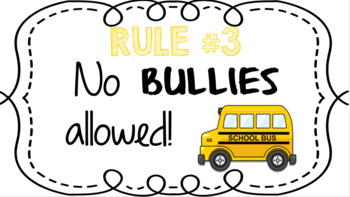 the energy bus for kids classroom rule set by teaching exceptionally