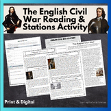 The English Civil War & Cromwell Reading & Station Activit