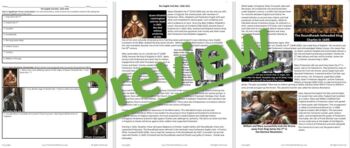 Preview of The English Civil War: Traditional Worksheet