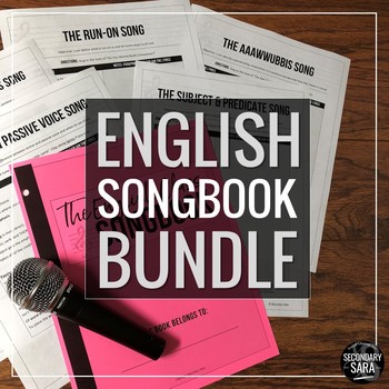 Preview of The English Class SONGBOOK: Bundle of Silly Song Mini-Lessons