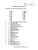 The English Language: Homophones (Assessment)