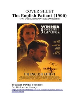 Preview of The English Patient (1996) Movie Guide/Summary/Vocabulary/Questions