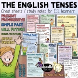 The English Tenses - Tenses Study Notes BUNDLE for ESL / E