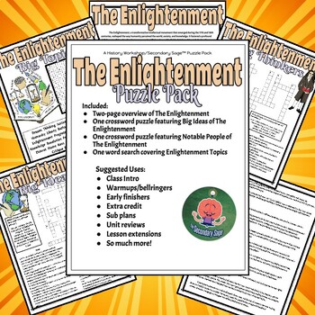 The Enlightenment Crossword Puzzle and Word Search Pack by The