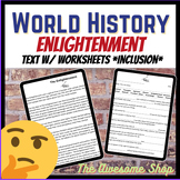 The Enlightenment *INCLUSION LEVEL* Comprehension W/Worksh
