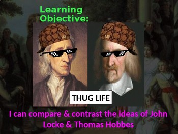 Preview of The Enlightenment- John Locke vs. Thomas Hobbes Showdown Lesson
