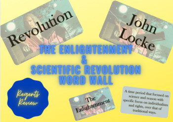 Preview of The Enlightenment & Scientific Revolution Word Wall