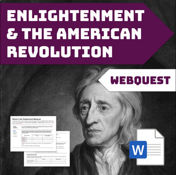 Preview of The Enlightenment and the American Revolution Webquest