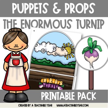 Preview of The Enormous Turnip Puppets and Props | Great for ESL Students