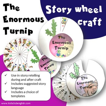 Preview of The Enormous Turnip Story Wheel Craft | ESL EFL Resource