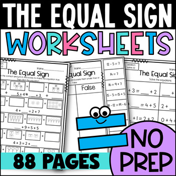 Preview of The Equal Sign and Balancing Equations Worksheets