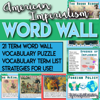 Preview of The Era of Imperialism Word Wall Vocabulary Puzzle U.S. Imperialism