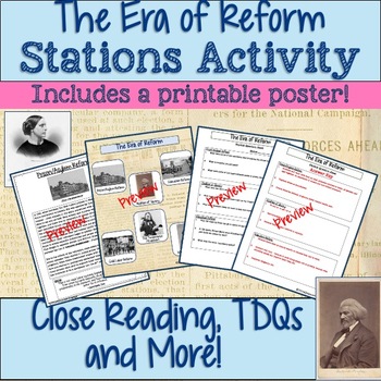 Preview of The Era of Reform Stations Activity
