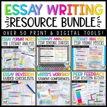 Preview of Essay Writing Bundle for Literary Analysis