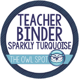 The Essential Teacher Binder - Sparkly Turquoise
