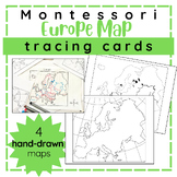 Europe Map Tracing Cards