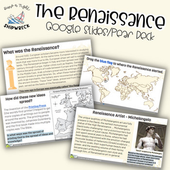 Preview of The European Renaissance Interactive Pear Deck Google Slides