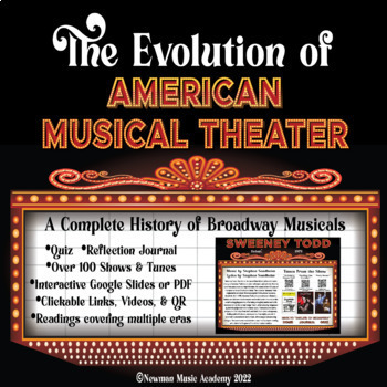 Preview of The Evolution of American Musical Theater: Google Slides Music History
