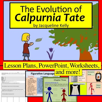 Preview of The Evolution of Calpurnia Tate Unit w/ 12 lesson plans, PPT, and MORE! No prep