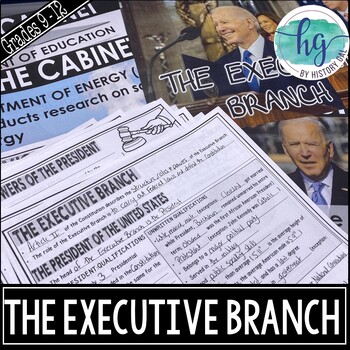 Preview of The President & the Executive Branch PowerPoint & Guided Notes (Print & Digital)