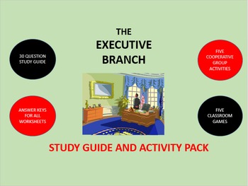 Preview of The Executive Branch: Study Guide and Activity Pack