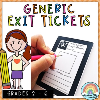 Preview of Exit Tickets - Exit slip templates - Generic