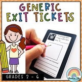 Exit Tickets - Exit slip templates - Generic