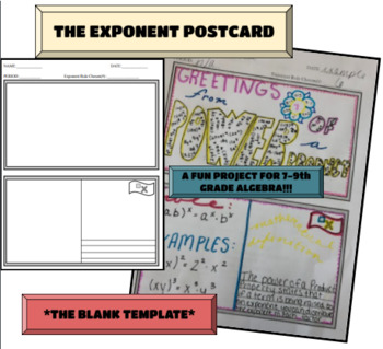 Preview of The Exponent Postcard: Blank Template