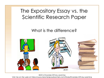 Preview of The Expository Essay vs. the Scientific Research Paper (No Prep - Mini-lesson)