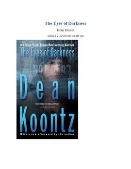 Preview of The Eyes of Darkness by Koontz Dean