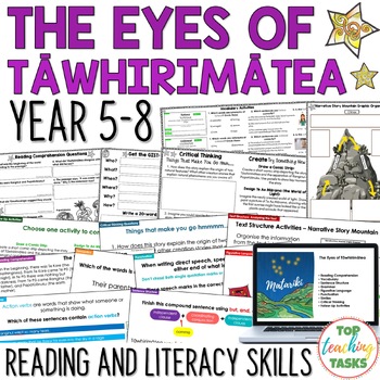 Preview of The Eyes of Tāwhirimātea Reading Comprehension and Literacy Activities Year 5-8