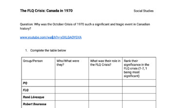 Preview of The FLQ Crisis: Canada in 1970