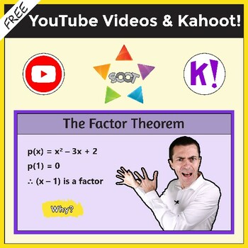 Preview of The Factor Theorem. Videos & Kahoot!