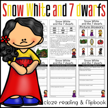 Preview of Snow White and the Seven Dwarfs Activities | Cloze Reading | Digital