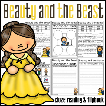 Preview of The Fairy Tale of the Beauty and the Beast |  Cloze Reading Activity | Digital