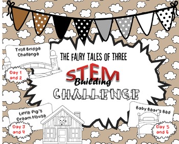 Preview of The Fairy Tales of Three STEM Challenge Pack