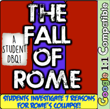 Preview of Fall of Rome: A Student Investigation! Explore 7 Documents For Why Rome Fell!
