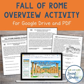 Preview of The Fall of Rome Overview Activity and Reading Passages | Ancient Rome Lesson